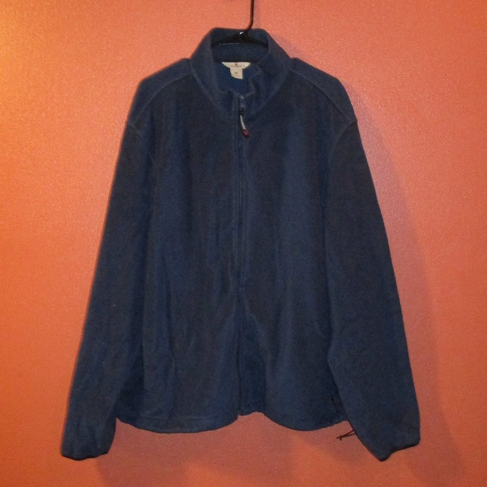 Woolrich Jacket Men 2X Large Blue Full Zip Pockets Outdoors Fleece Jacket